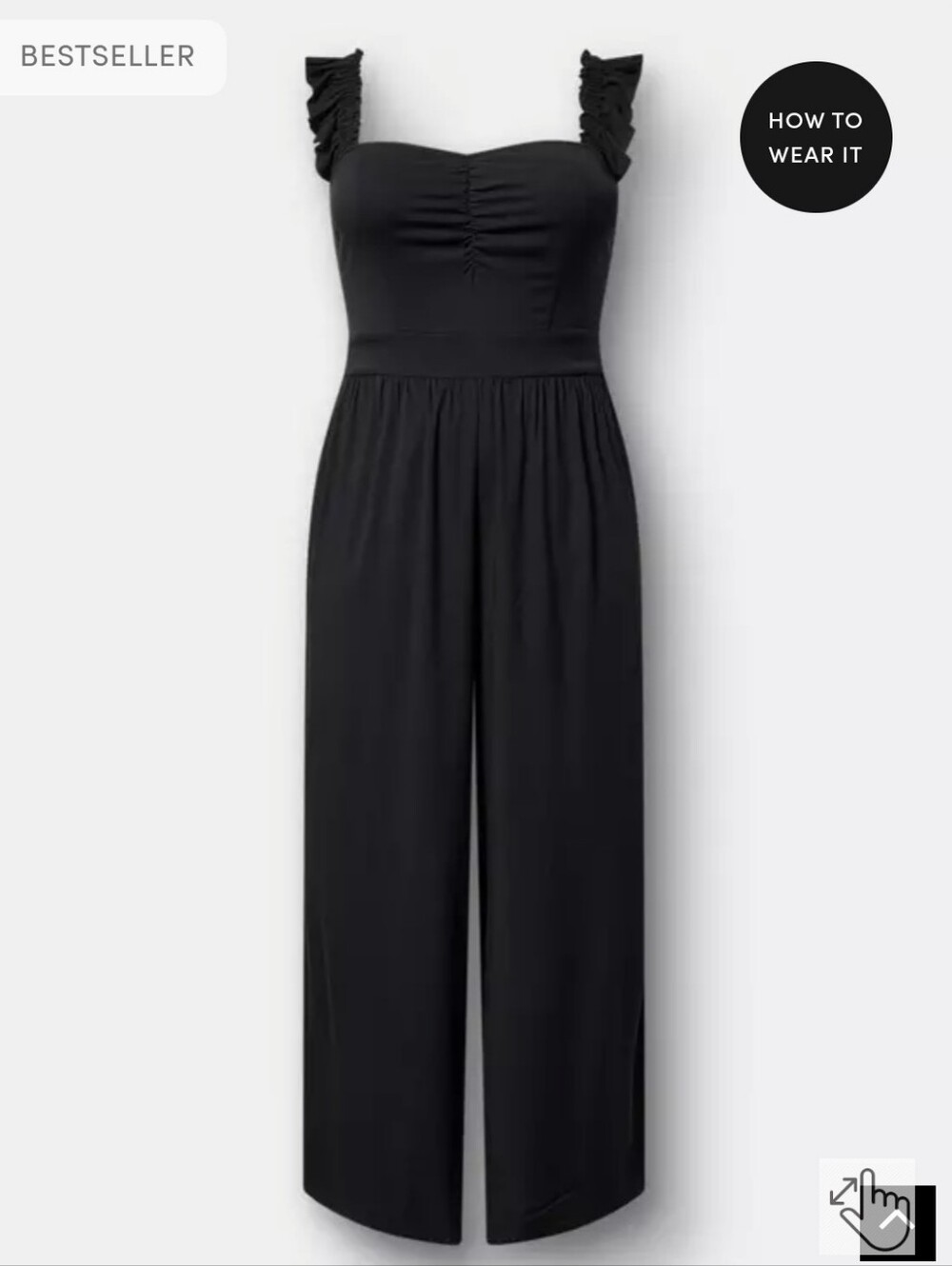 Torrid Black Ruffle Strap Jumpsuit
